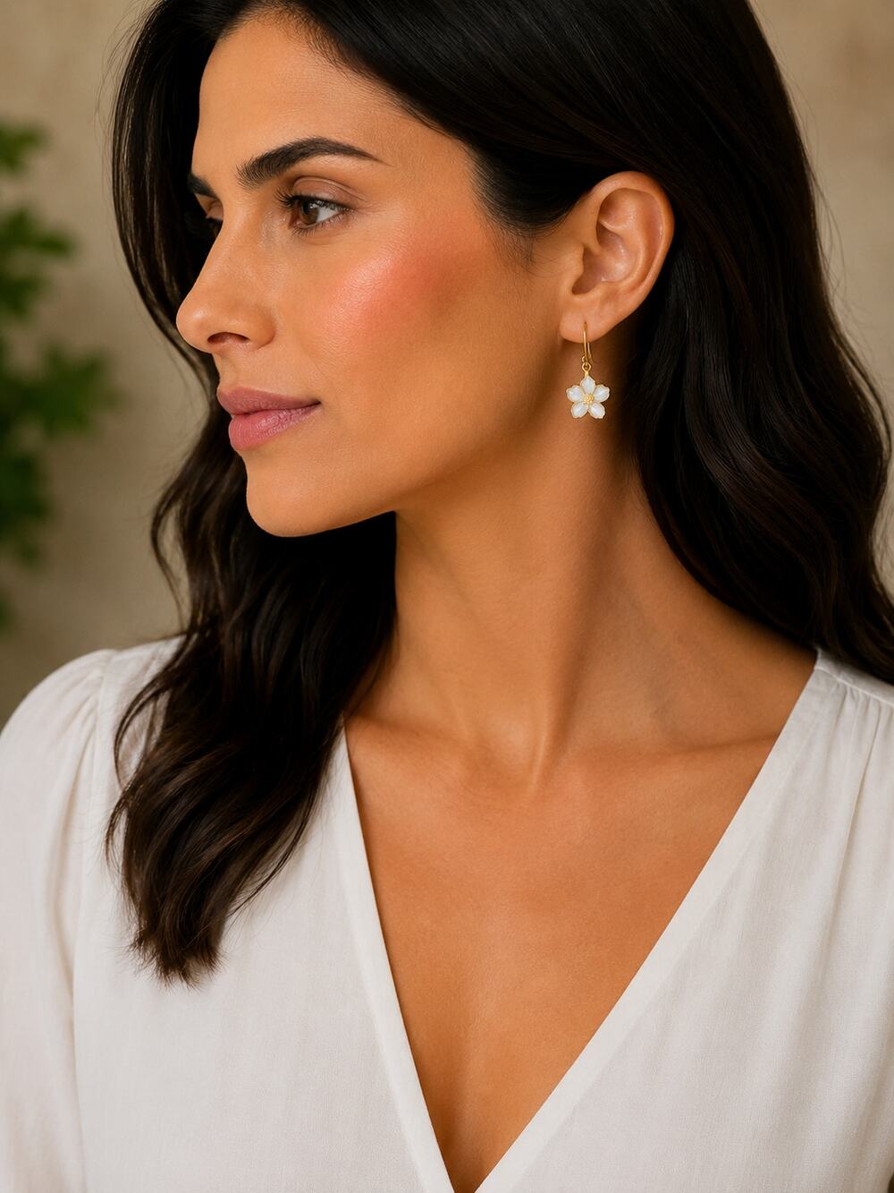 Michael Michaud Plique-Á-Jour Blossom Wire Earrings
